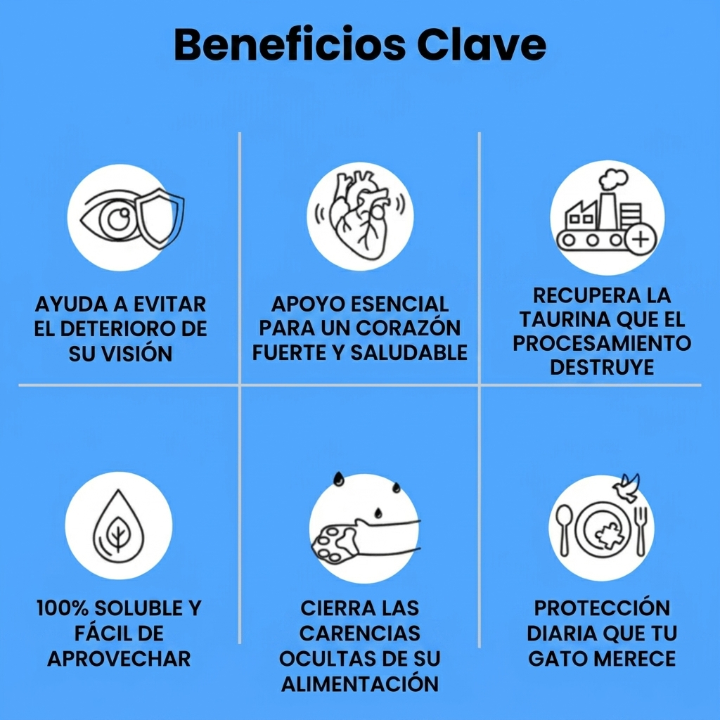Protege el corazón, la visión y el bienestar de tu gato todos los días con Taurina de SaludFelina™